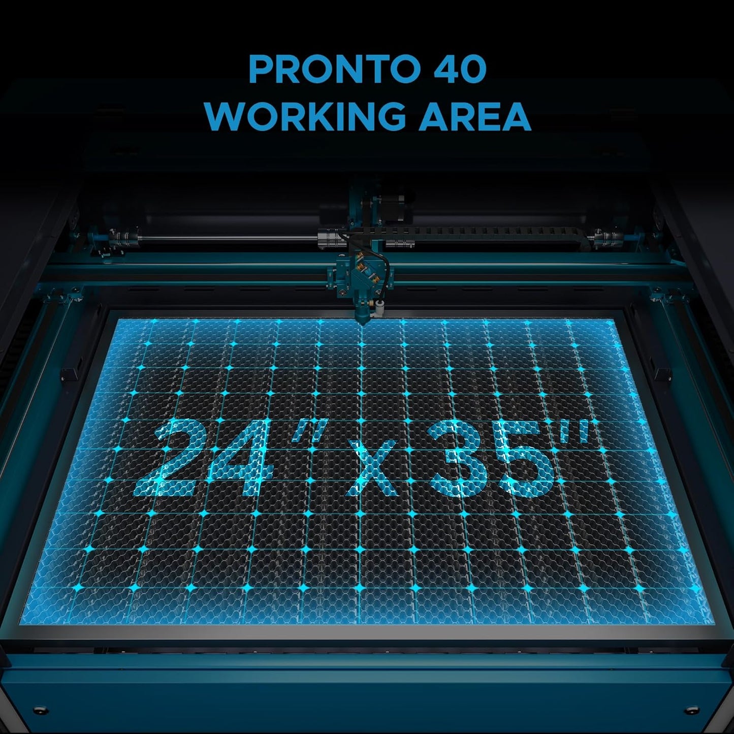 OMTech Pronto 90W CO2 Laser Engraver & Cutter – 35"x24" Workspace, 1000mm/s Speed, Autofocus, Air Assist, 2-Way Pass, for Wood, Acrylic & More