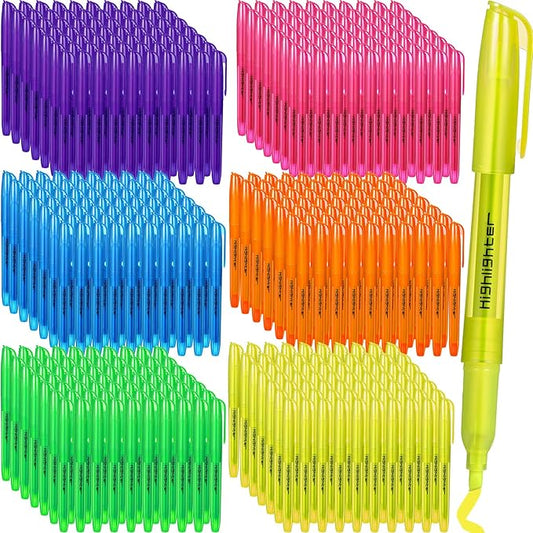 Thenshop 420 Pcs Highlighter Bulk Pack Assorted Colors Highlighter Markers Chisel Tip Fluorescent Pens for Office Classroom Back to School Supplies
