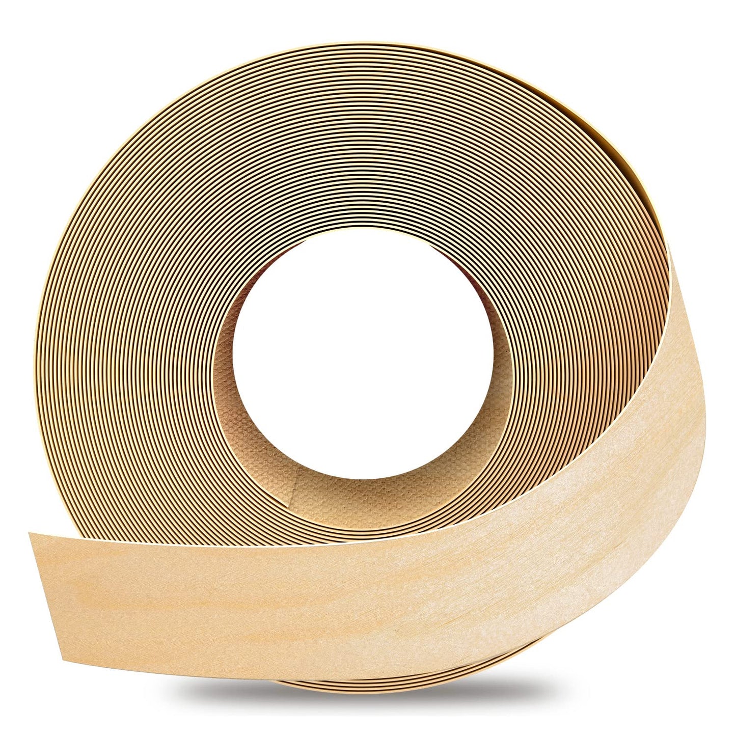GSCIT Club Birch Edge Banding, 1 1/2 inch x 250ft roll of Veneer Plywood Edge Banding Preglued Flexible, Wood Tape Banding for Cabinet Repair