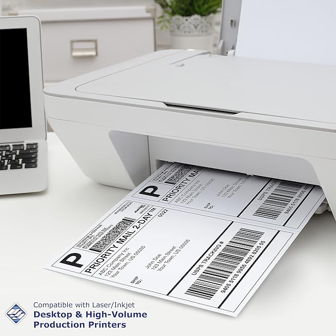 PrintWorks Half Sheet Perforated Paper, 8.5 x 11, 24 lb, 500 Sheets, White (04118)