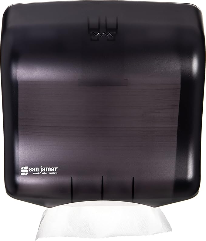 San Jamar Classic UltraFold Towel Dispenser for 400 Multifold/240 C-Fold Towels, Plastic, 11.5 x 6 Inches, Black