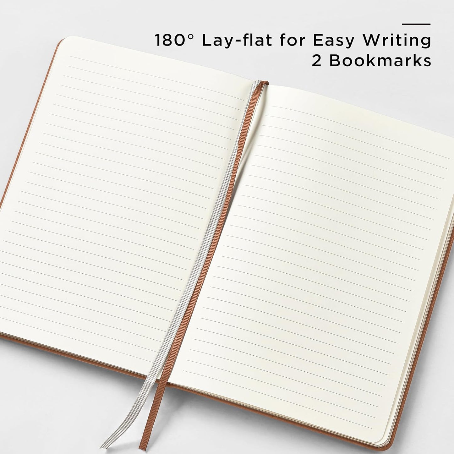 A5 Lined Leather Journal and Pen Set, Hardcover Notebook with Pen, 160 Pages 100gsm Thick Ruled Paper for Men Women, for Work, Business, School or Home Writing, 5.7'' x 8'' (Light Brown-Set1)