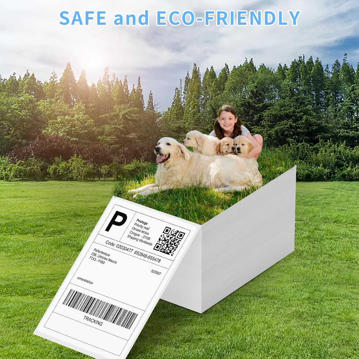 Direct Thermal Label-Shipping Label 4x6-NefLaca Thermal Printer Sticker 4"x6",Compatible with Rollo,Nelko,Zebra. MUNBYN Printer(Pack of 1000 Labels)