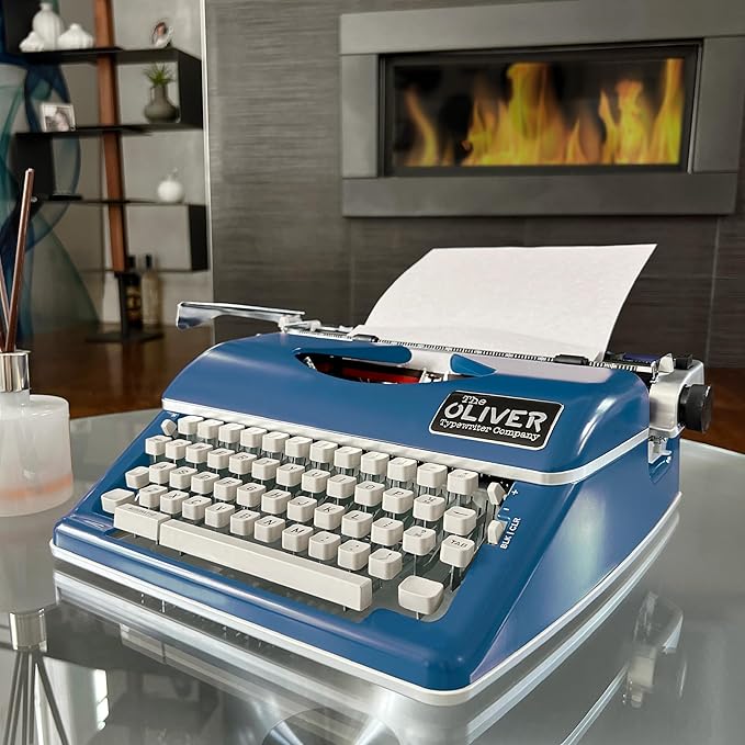Timeless Manual Typewriter, Blue
