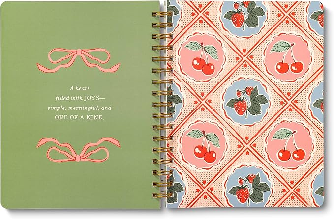 Compendium Spiral Notebook — Joy Is Handmade. — A Designer Spiral Notebook with 192 Lined Pages, College Ruled, 7.0" W x 9.25" H