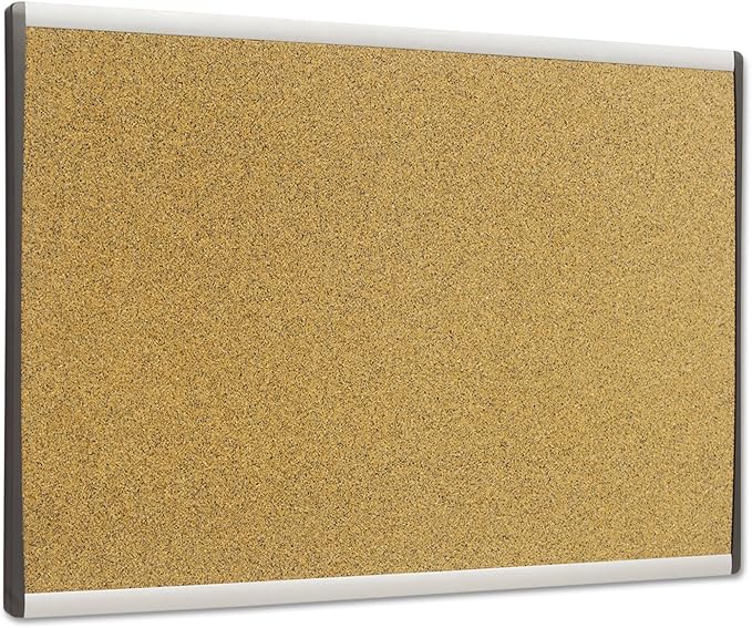 Quartet Bulletin Board, 24" x 14", Corkboard, Cubicle, Arc, Aluminum Frame (ARCB2414)