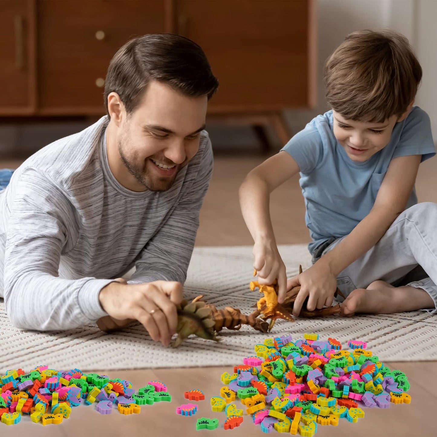 200 Pieces Mini Dinosaur Erasers Bulk Small Pencil Erasers Latex-Free Soft Erasers Pencil Erasers for for Classroom Homework Rewards, Party Favors, Gift Filling