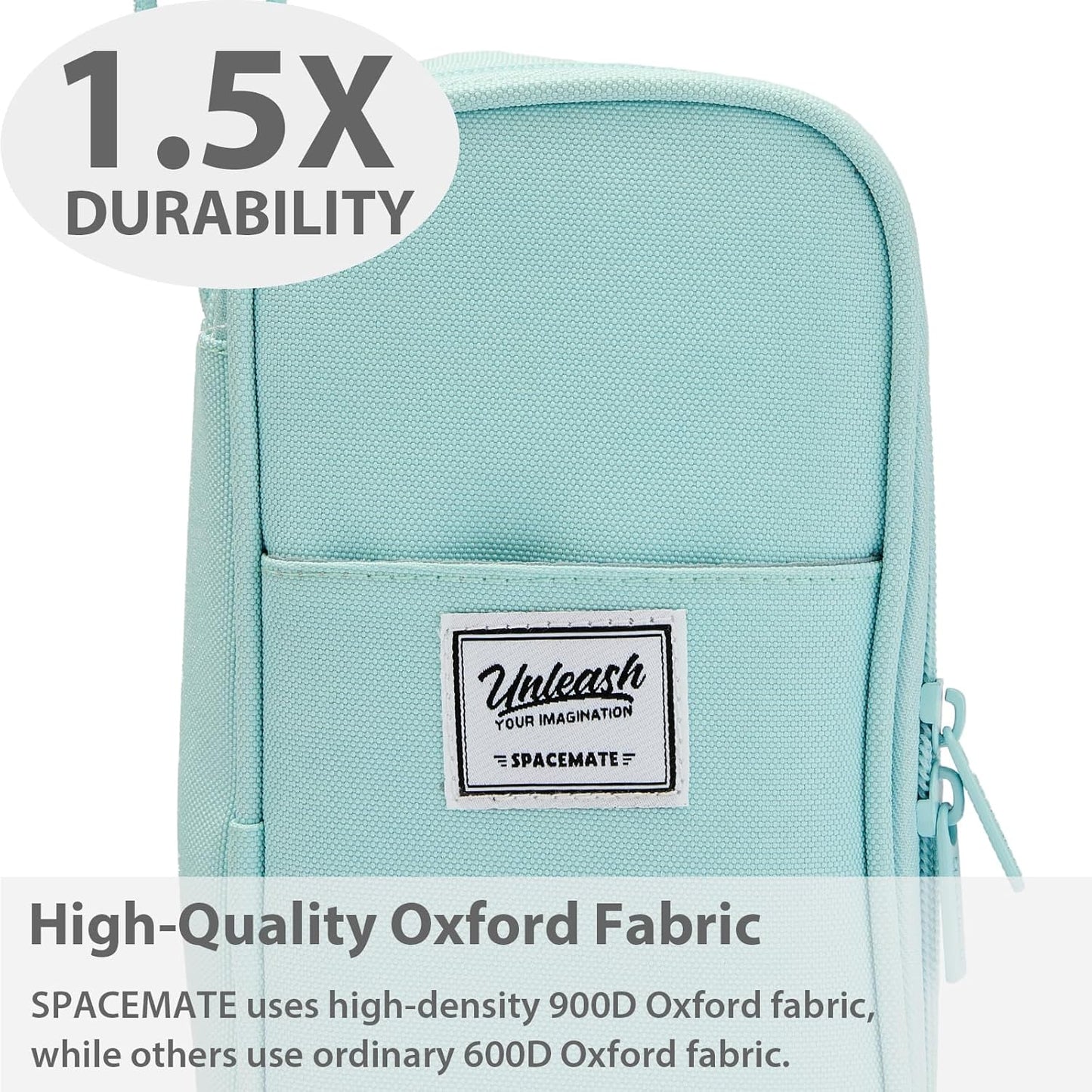 Pencil Case Pouch Box Bag School Supplies Girls Boys Kids, Cute Preppy Stuff Large Big Capacity Aesthetic Pen Organizer, Back to College Stationary, Powder Blue, Classic Stlye, 1800ml