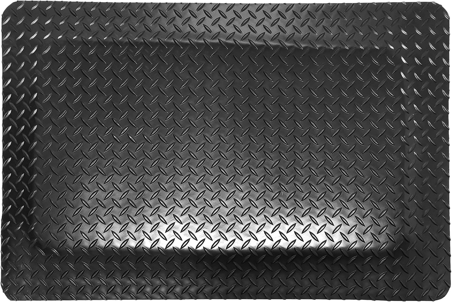 Rhino Mats, American Classic Diamond Anti-Fatigue Mats, Industrial Ergonomic Comfort Standing Mat for Work, Home, Garage, Office, Kitchen or Anywhere (Black 9/16" Thick, 2 FT. x 4 FT.)