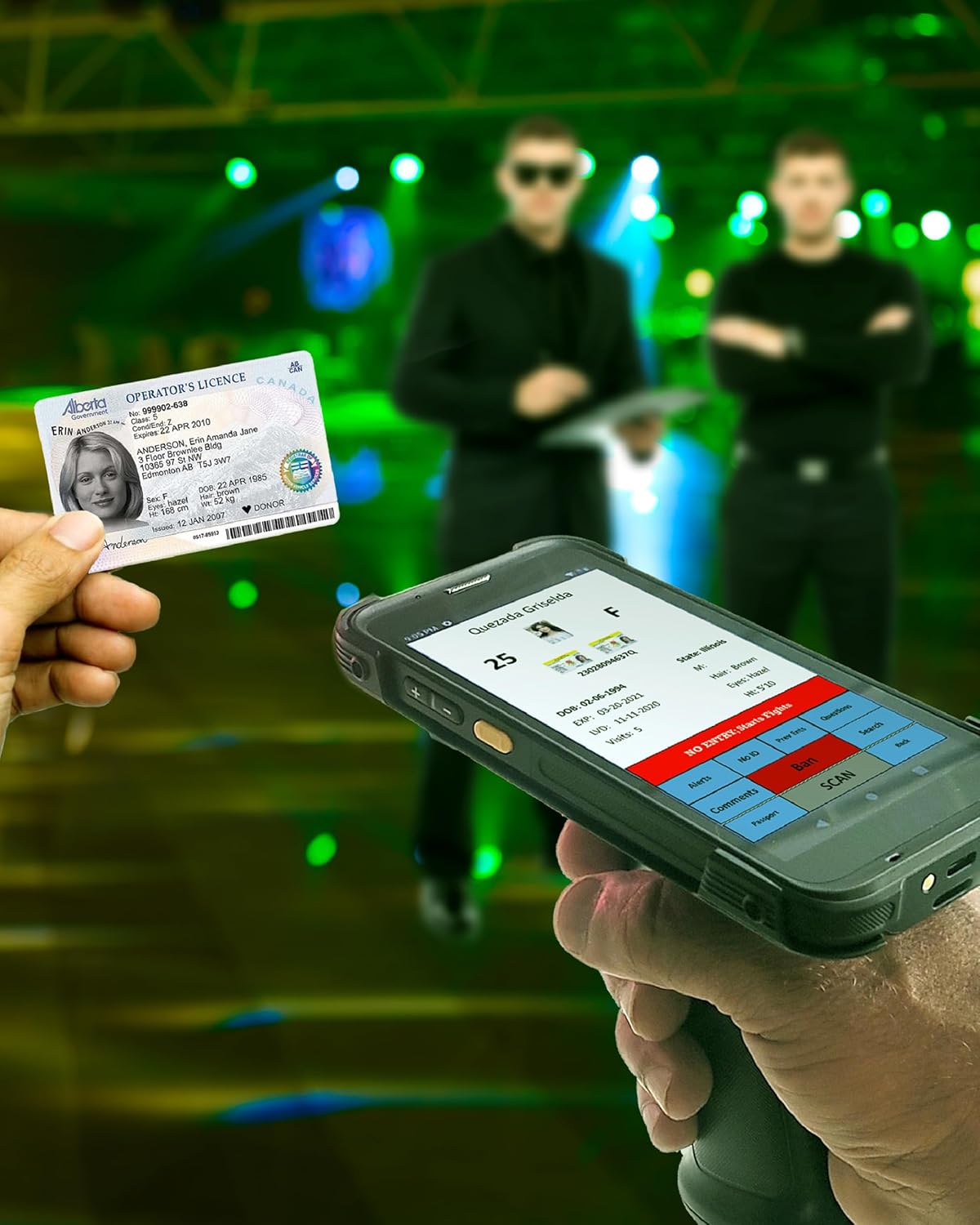 ID Scanner - Drivers License and Passport Scanner and Reader - Age Verification and Customer Management - Quantum Edge V3 Includes Handheld Scanner, Outer Carry Case, & Accessories