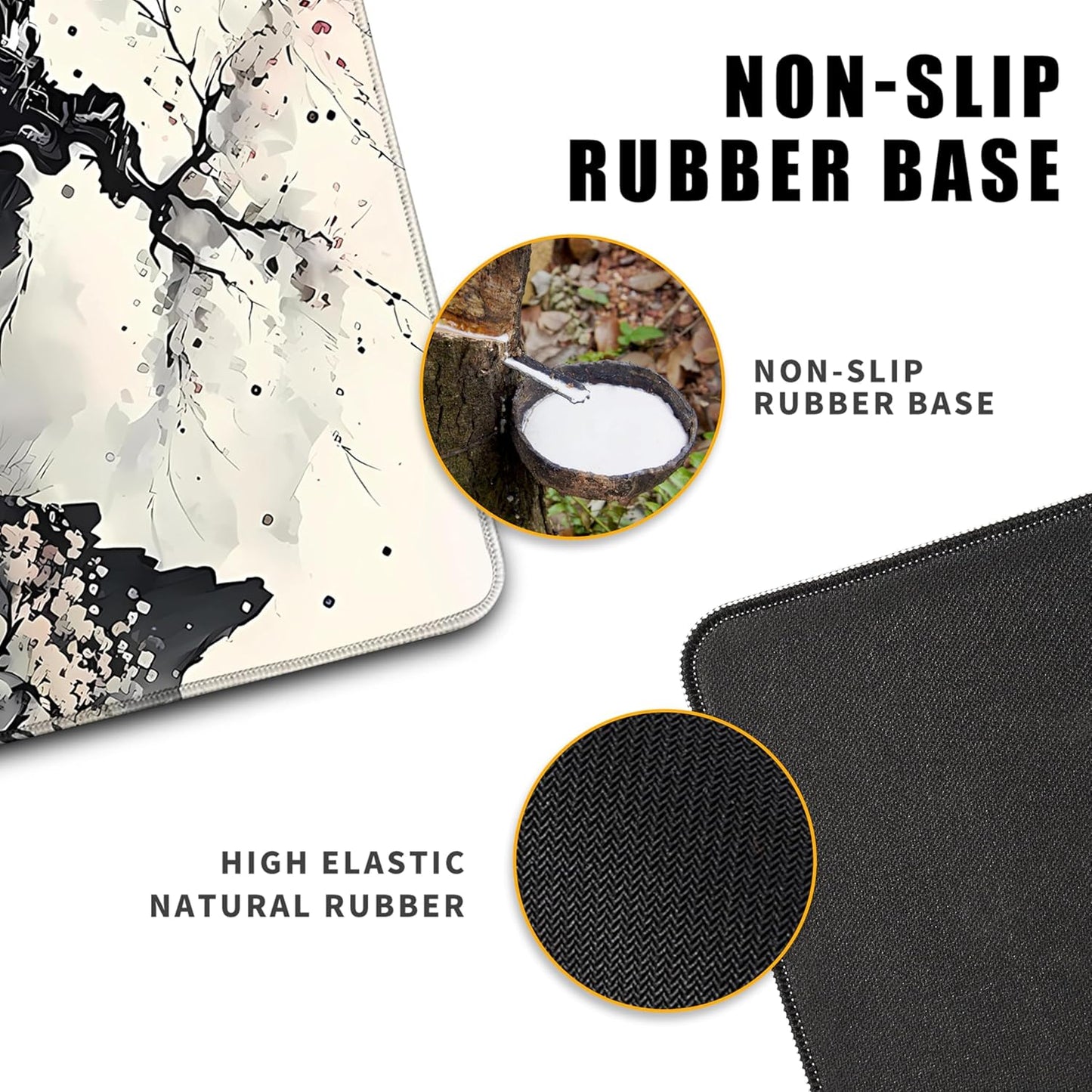 Japanese Desk Mat Cherry Blossom Large Mouse Pad Gaming Mousepad Extended XL Keyboard Mat Computer Laptop Mouse Desktop Mat 31.5 X 11.8 Desk Decor