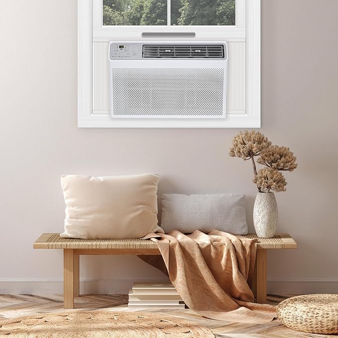TCL H14W35W 14,000 BTU Smart Window Air Conditioner, AC Unit, Fan & Dehumidifier, 700 Sq. Ft, Remote Control, Compatible with Alexa/Google Assistant, White