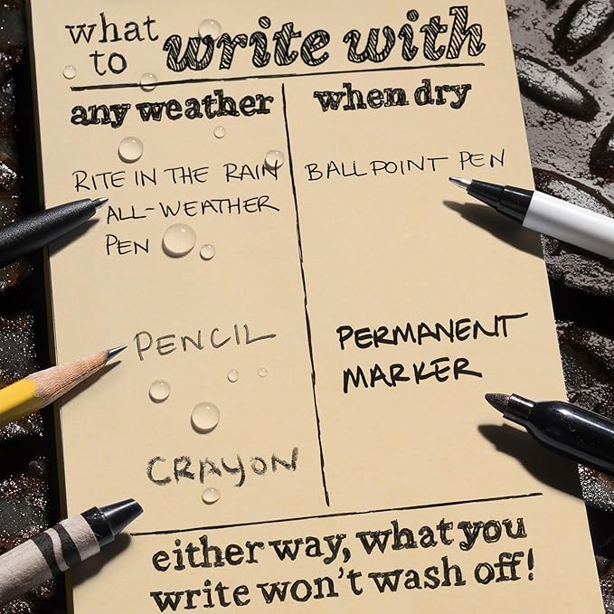 Rite in the Rain Looseleaf Paper,Universal, Beige, 11 x 8.5 x 0.5, PK100