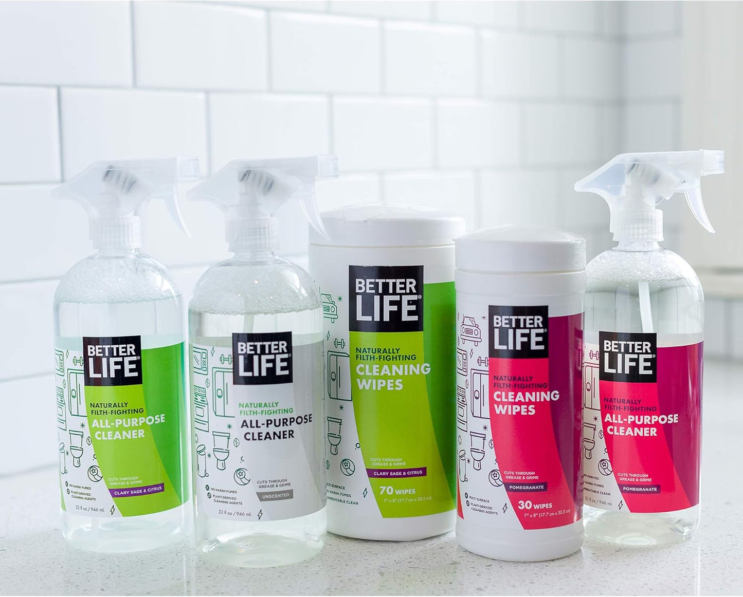Better Life All Purpose Cleaner - Multipurpose Home and Kitchen Cleaning Spray for Glass, Countertops, Appliances, Upholstery & More - Multi-surface Spray Cleaner - 32oz Unscented