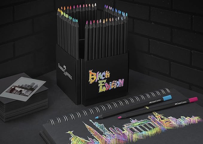 Faber-Castell Black Edition Colored Pencils: 50 Classic