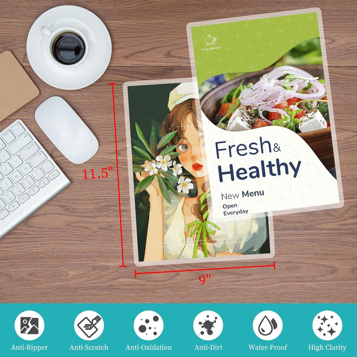 Thermal Laminating Pouches 5 mil, Clear 9 x 11.5 Inch Laminating Sheet Paper for Thermal Laminator, Holds 8.5 x 11 Inch Letter Size Sheets (1000 Pack)