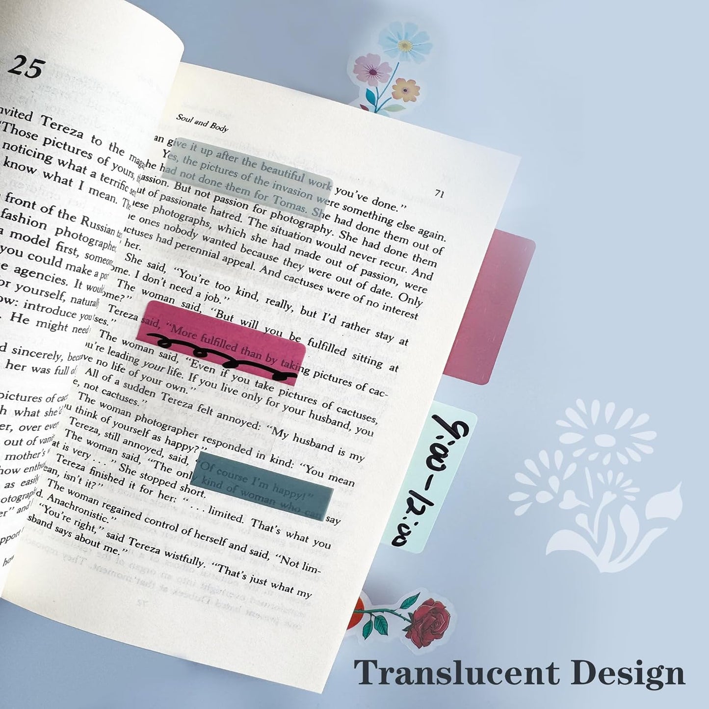 ELII 300 PCS Tabs 2 Inch Sticky Index Tabs,Writable and Repositionable Book Tabs File Tabs Self Adhesive,Page Markers for Pages Notebooks