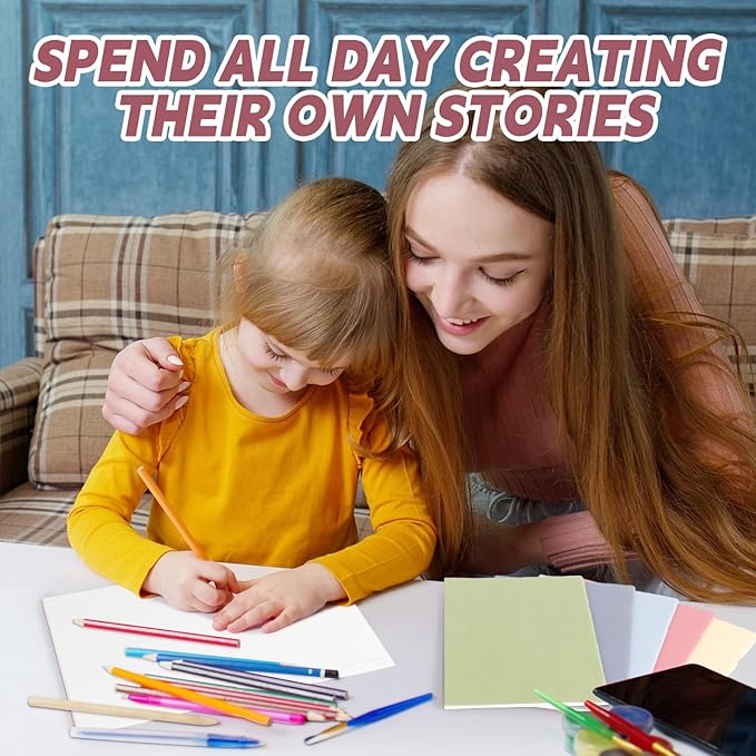 Gueevin 30 Pcs Blank Books for Kids to Write Stories Bulk Composition Notebooks Colorful Soft Cover Notebooks for Drawing Ruled Lined Journals Sketching Kindergarten Easter Gift (Vintage Colors)