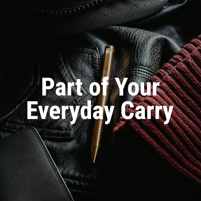 Everyman Brass Grafton Mini Twist EDC Pen with Refillable, Pocket-Size Metal Body, Luxury Mini EDC Ink Pen, Cartridge Compatible Design, Ideal Gift for Office, Business, Executive