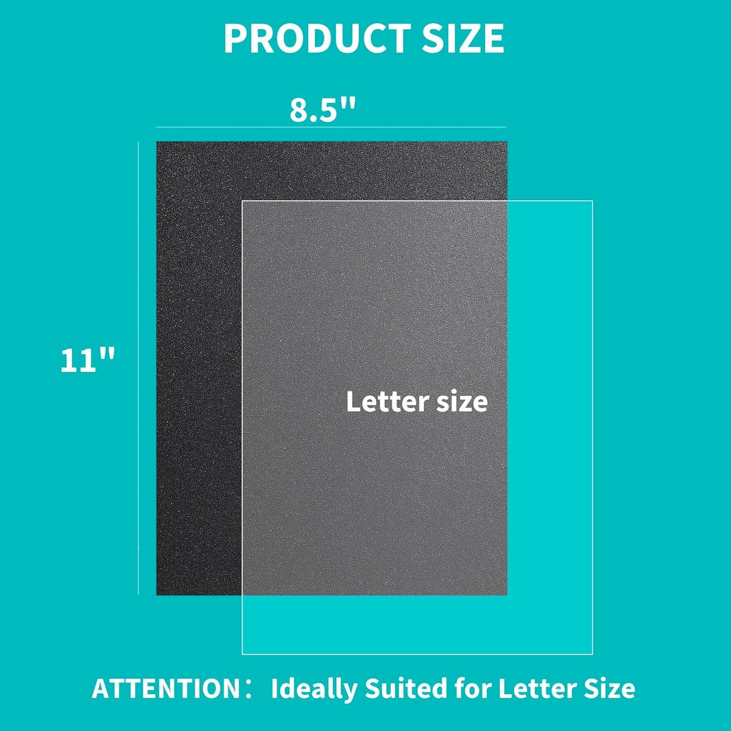 Binditek 200 Pack Binding Covers and Backs Set, 8.5 x 11 Inches, 100 Clear PVC (10 Mil), 100 Sand-Textured Polycovers (12Mil), Letter Size