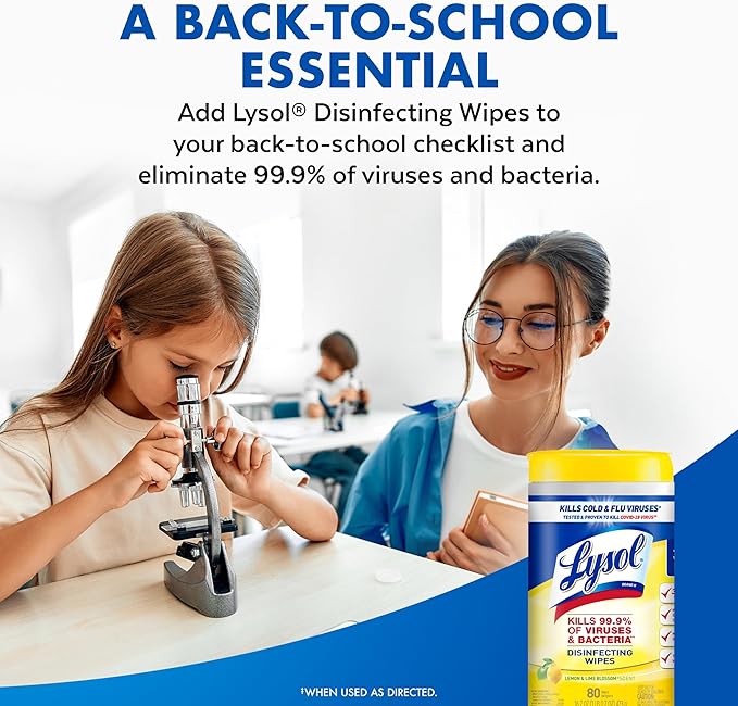 Lysol Disinfecting Wipes Bundle, Home Apartment Dorm Room Essentials and Cleaning Supplies, All Purpose Cleaner, Multi-surface Cleaning Wipes, Multi-Scent Sanitizing Wipes Bundle, 80 Count (4pk)