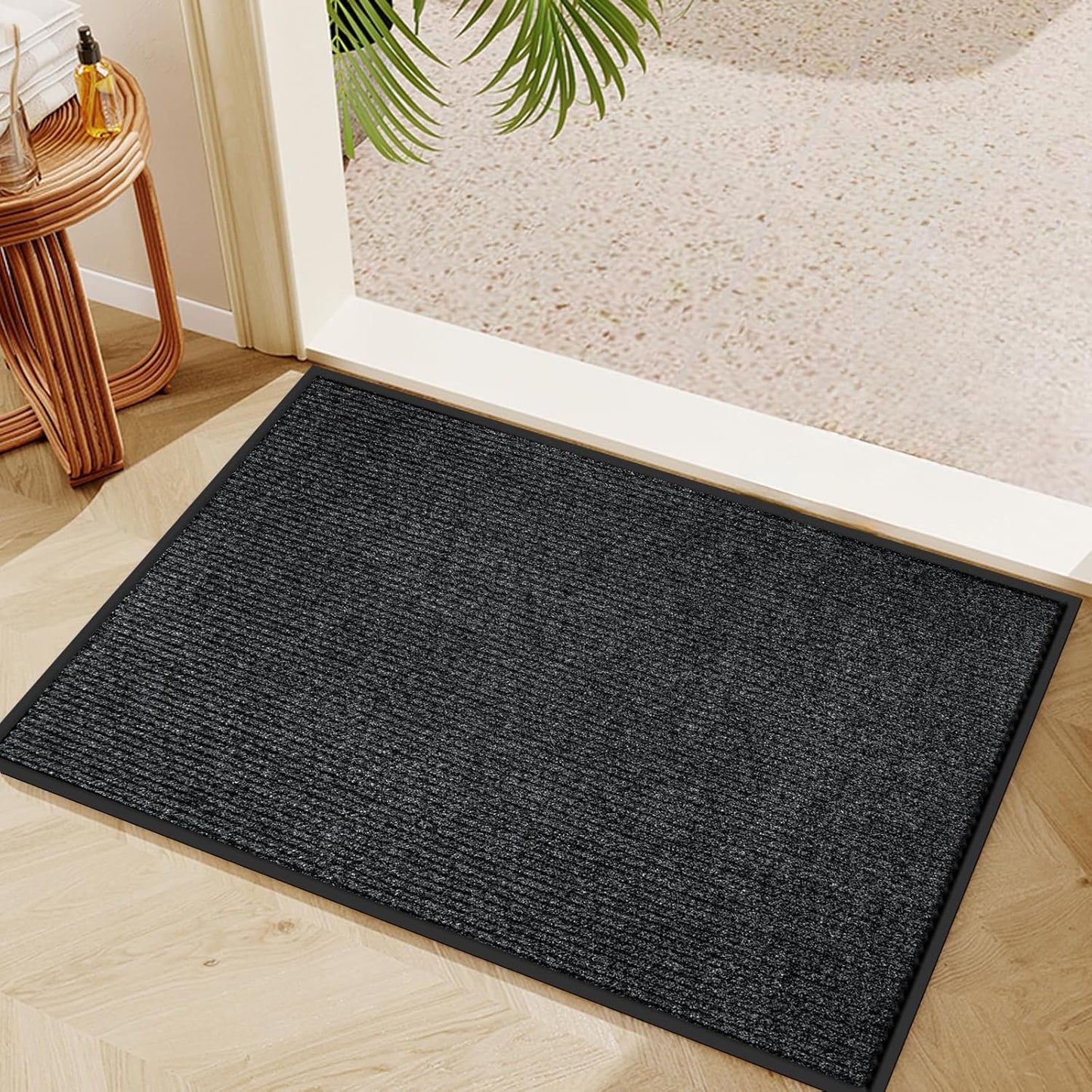 Vicwe Indoor Outdoor Door Mat, 2'x4' Heavy Duty Front Door Mat, Non-Slip Washable Doormats Entrance Mats, Dirt Resistant and Absorbent Doormat, Commercial Outdoor Entrance Floor Mat for Home Office