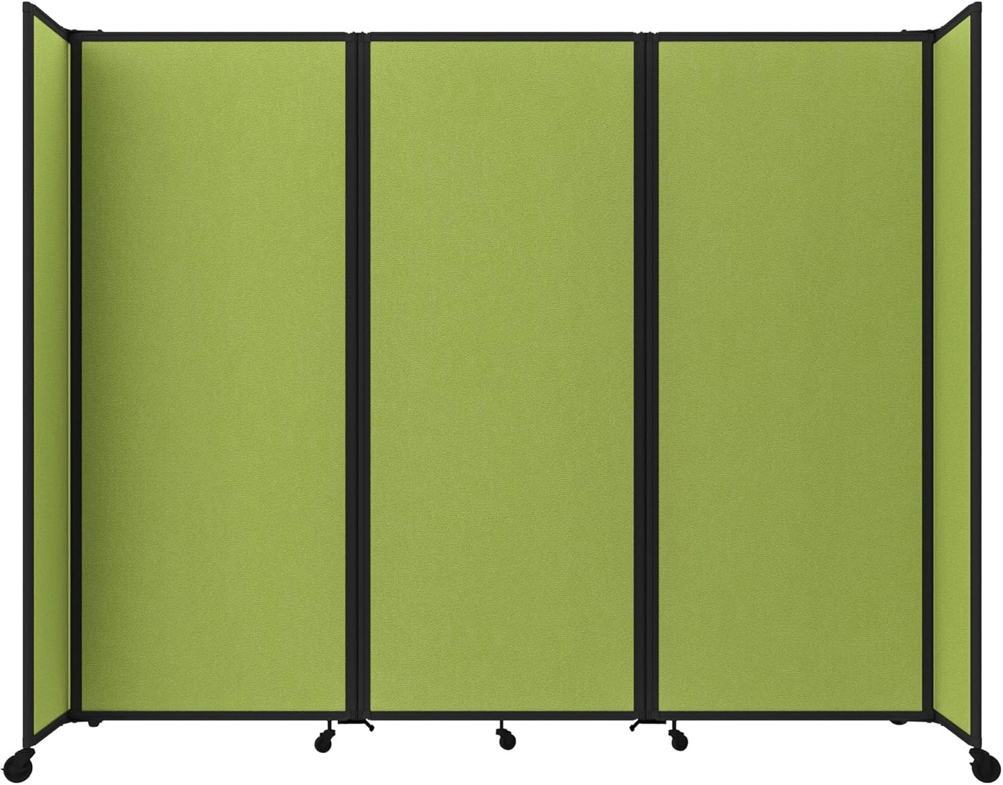 Versare Room Divider 360 Portable Wall Partition | Folding Panels | Large Freestanding Divider | Locking Wheels | Temporary Room Separator