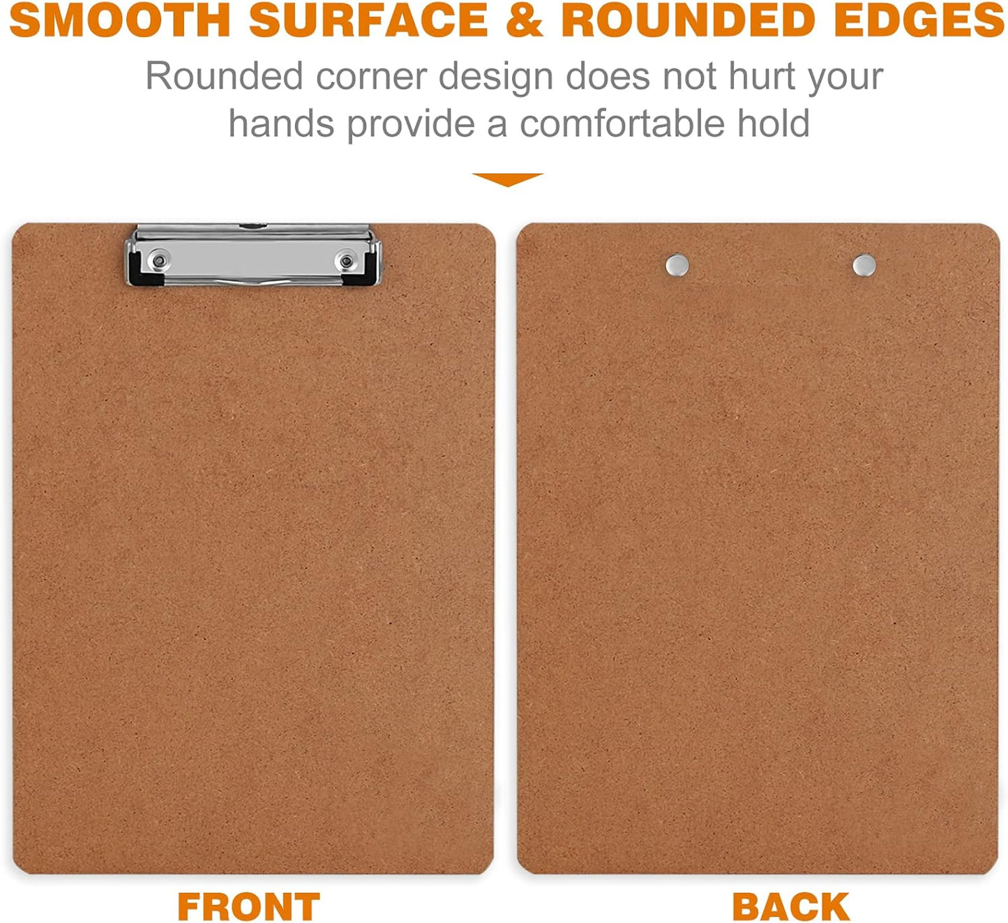 Clipboards, HERKKA 42 Pack Hardboard Office Clipboards Low Profile Clip Standard A4 Letter Size, ECO Friendly