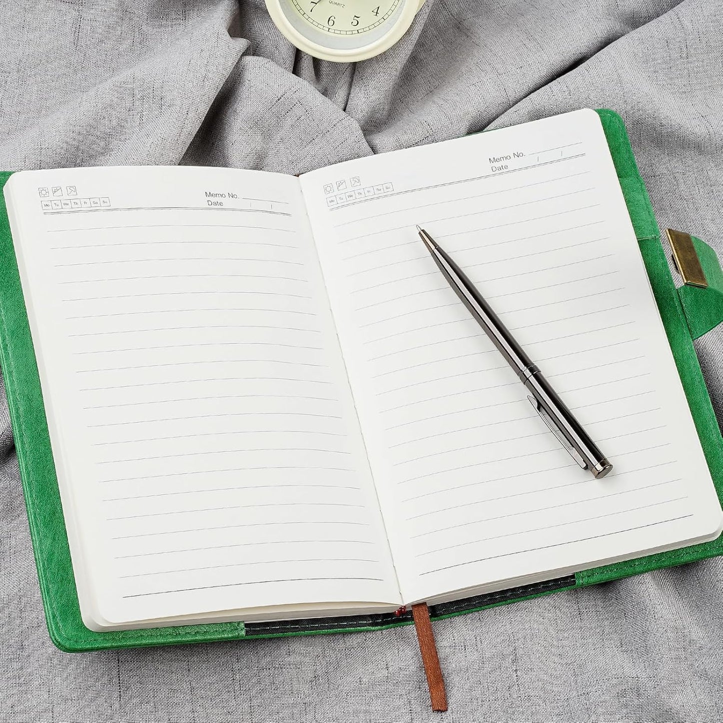 WEMATE Diary with Lock, A5 PU Leather Journal with Lock 240 Pages, Vintage Lock Journal Password Protected Notebook with Pen & Gift Box, Lock Diary Planner Organizer for Men and Women, 8.6x5.8in