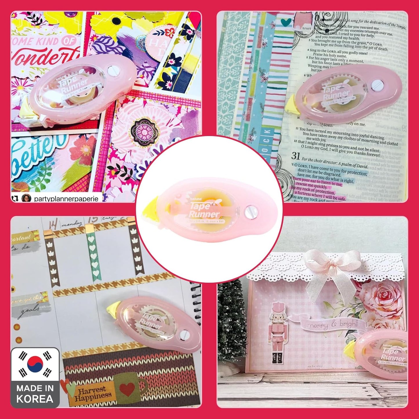 TapeRunner Double-Sided Adhesive Tape, 5/16 Inches by 315 Inches, Set of 5 Applicators