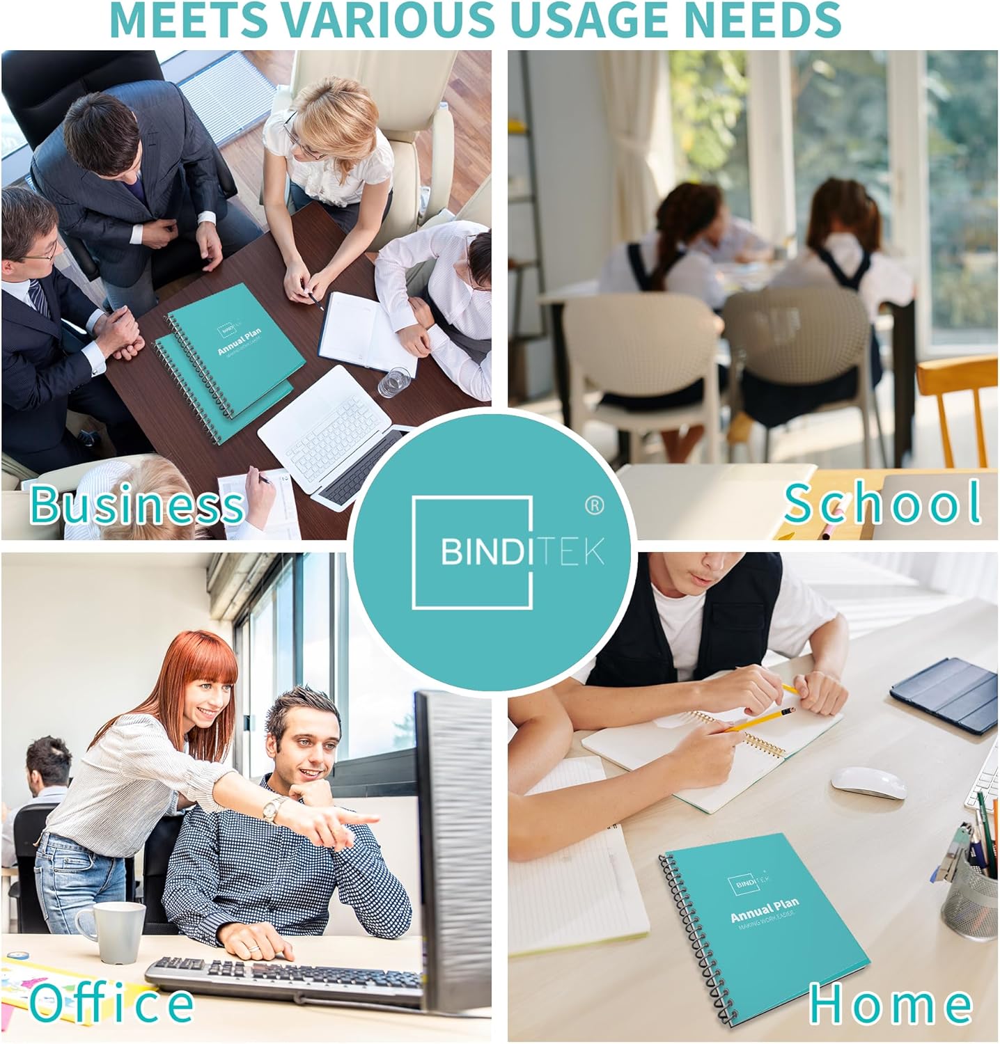 Binditek 100 Pack 6 Mil Clear Presentation Covers for Binding, Ultra Clear, 8.5 x 11 Inches, Letter Size, Square Corners, Un-Punched, Office Supplies