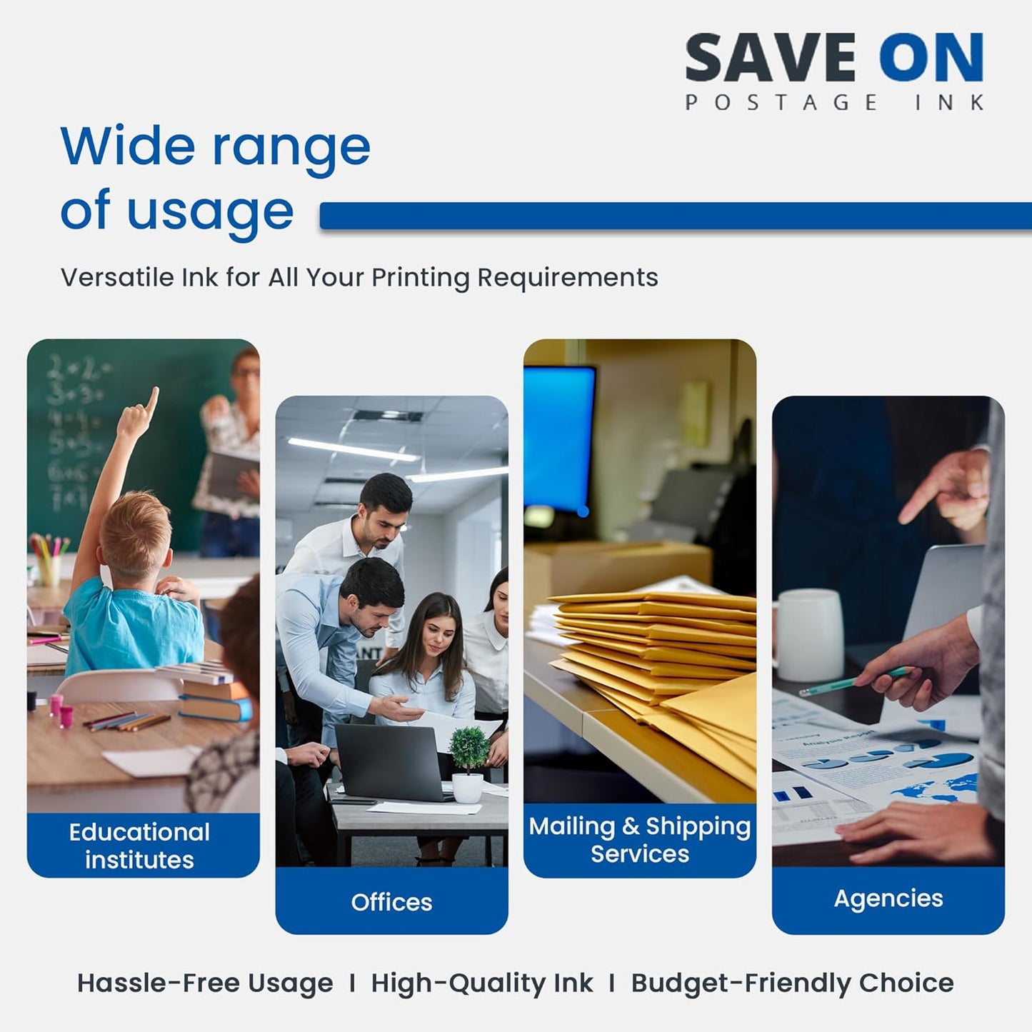 Quadient Memjet M5K250-N Compatible High Capacity Cyan Printer Ink Tank (500ml) - Printer Ink Cartridge for Mach Series Quadient & Hasler Printers - Fade-Resistant Replacement Inkjet Printer Ink