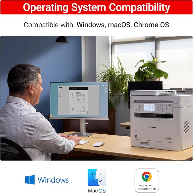 Canon imageCLASS MF287dw - Monochrome, Duplex, Wireless Laser Printer, All-in-One Print, Copy, Scan, Fax, Auto Document Feeder, 1 Year Limited Warranty, 35 PPM, White