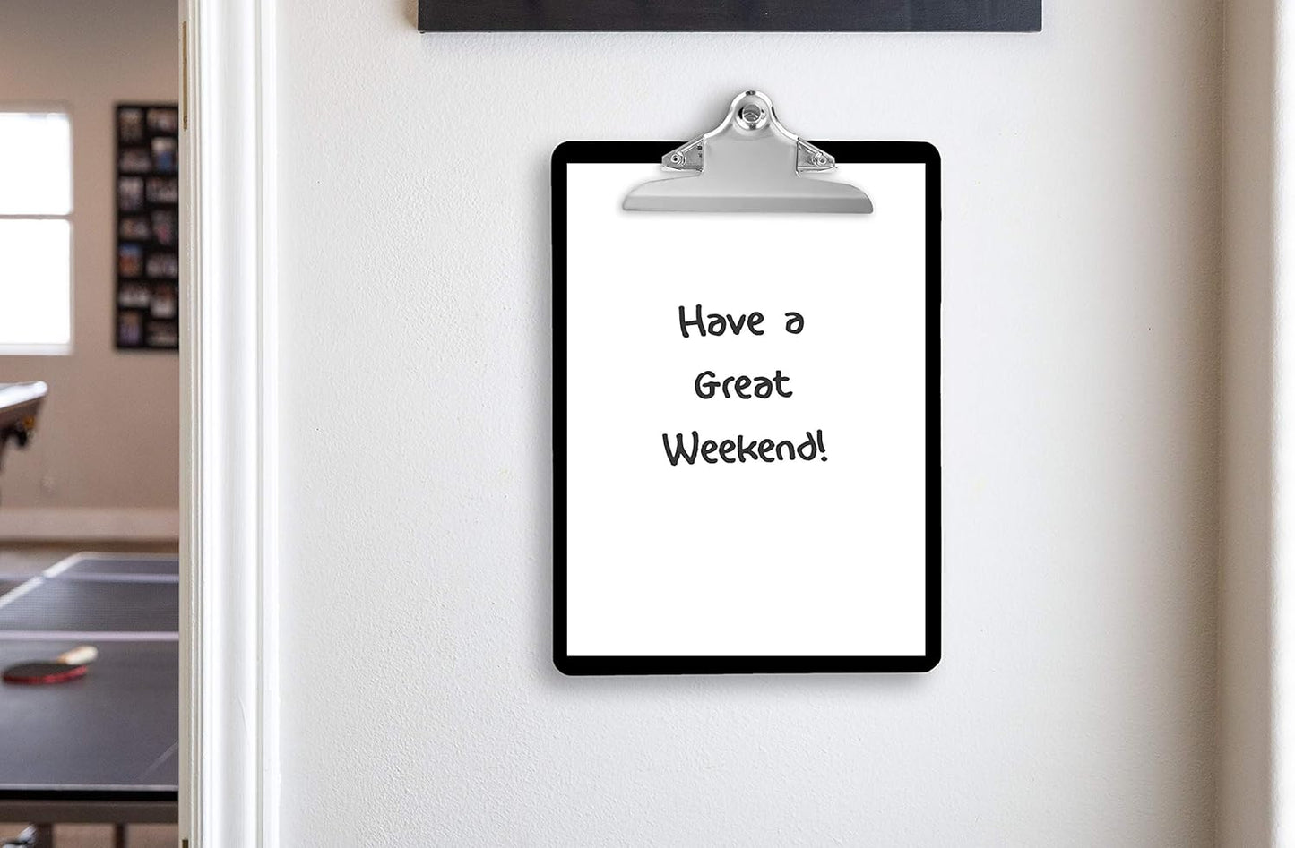 Black Plastic Clipboards (Set of 6) Multipack - 12.5x9 Inch Black Clipboard with 100 Sheets Holding Capacity Butterfly Clip | Colored Acrylic Clip Boards in Bulk | Office, Classroom, School Supplies