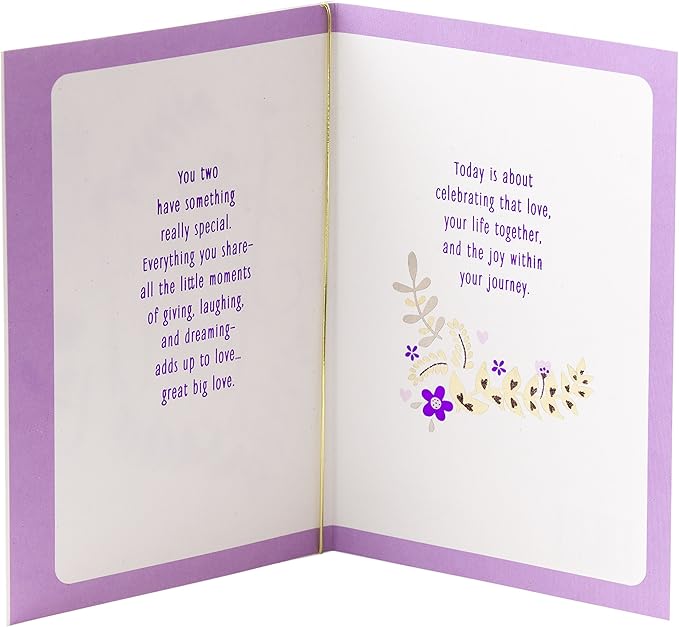 Hallmark Anniversary Greeting Card for a Couple (Birds and Flowers)