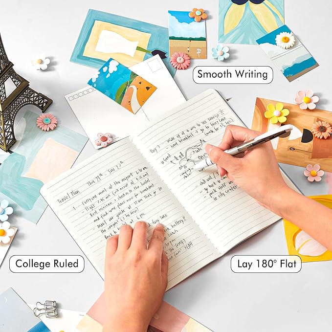 feela 16 Pack Soft Cover Journal Bulk, Lined Notebooks College Ruled for Work for Women Girl Writing, Blank Travel Journal Note Taking Notebook School Business Supplies, 8.2” x 5.5”, A5, Gray