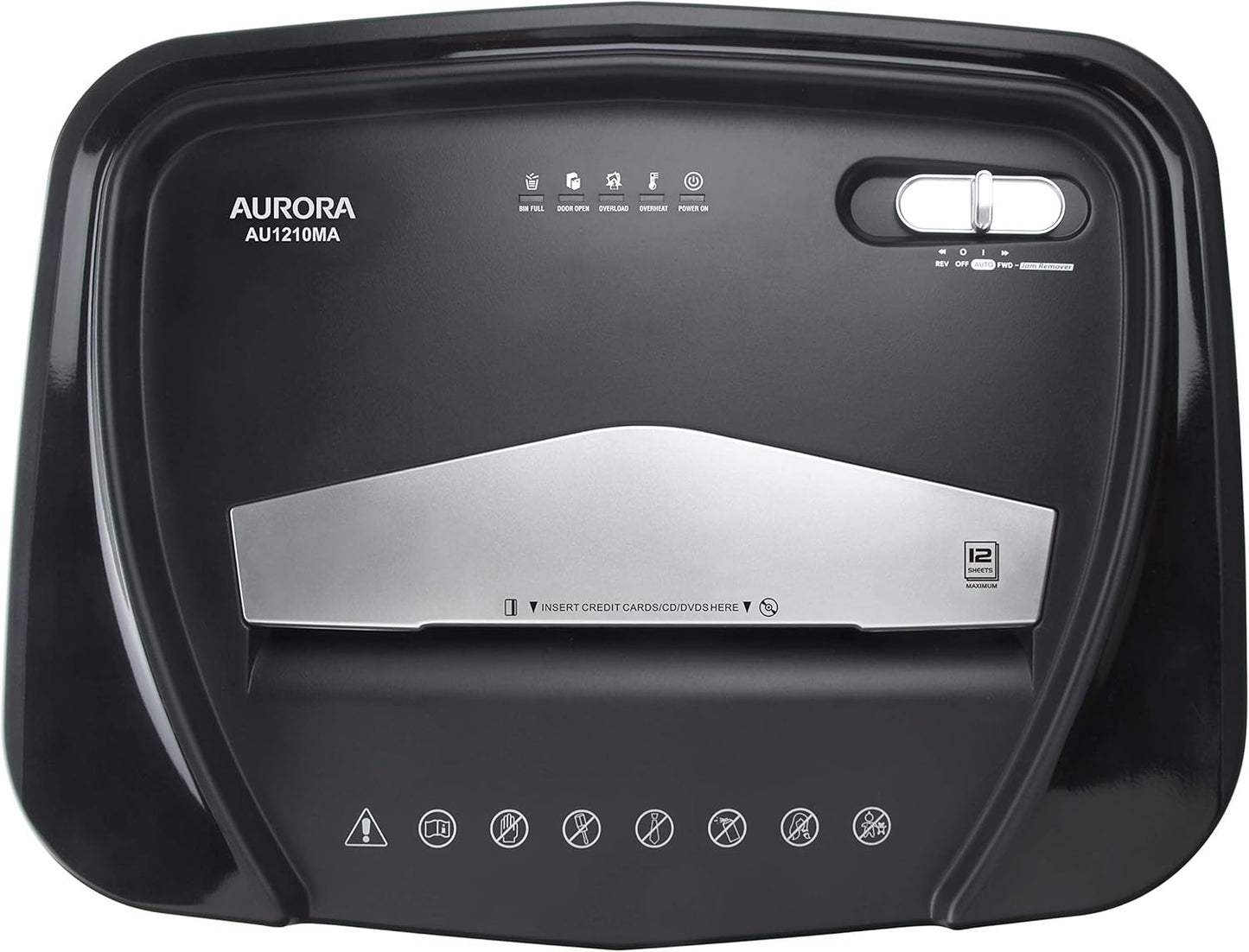 Aurora AU1210MA Professional Grade High Security 12-Sheet Micro-Cut Paper/CD and Credit Card/ 60 Minutes Continuous Run Time Shredder