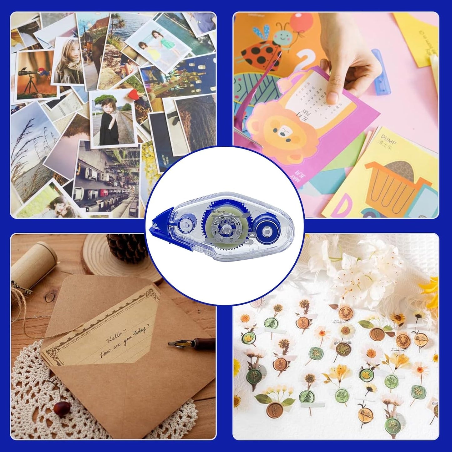 Tape Runner - Double Sided Adhesive with Dispenser Roller Included - Acid Free, Sticky, Clear & Transparent - Ideal for Scrapbooking, Crafts & More - Mini (197 inches per Cartridge), 20 Cartridges