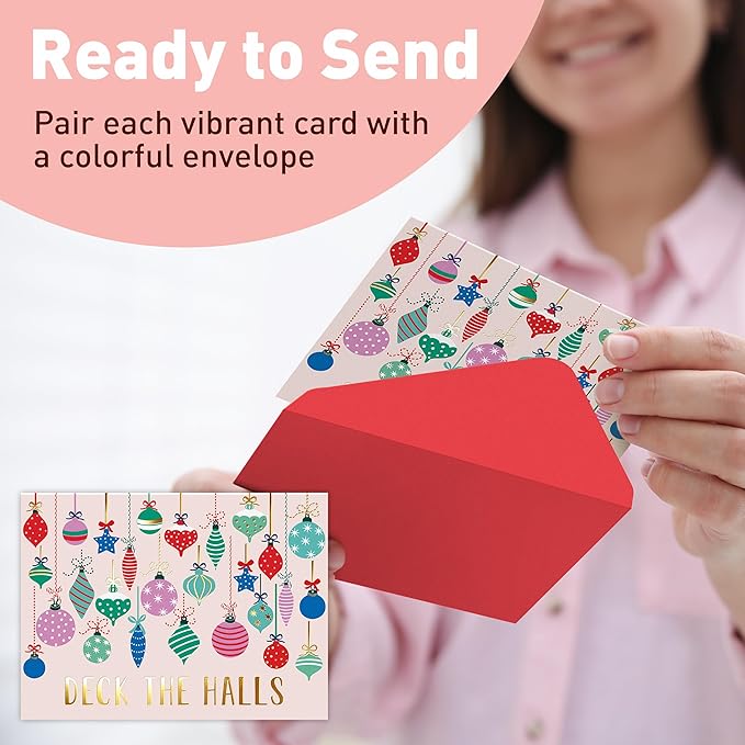 S&O 100 Assorted Cards for All Occasions Box Set - All Occasion Cards Assortment Box with Envelopes - Stylish Greeting Card Decor - 4.25x5.75”