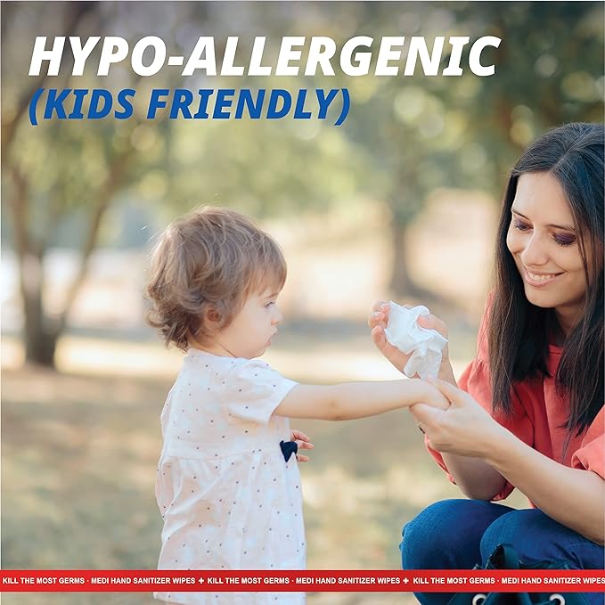 MEDIWIPER 80ct Alcohol-Free Hand Sanitizing Wipes Unscnted Wet Wipe, Hand Sanitizer (320 Wipes (80 * 4))