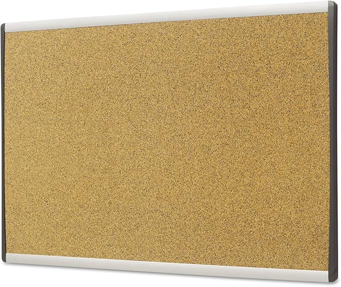 Quartet Bulletin Board, 30" x 18", Corkboard, Cubicle, Arc, Aluminum Frame (ARCB3018)