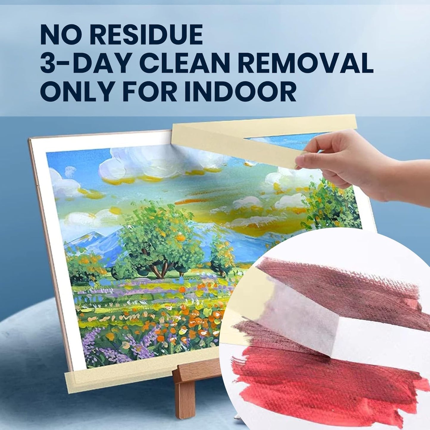 General Purpose Masking Tape 1.88 Inches x 60 Yards, Beige White Painters Tape for Painting, Labeling, DIY Arts Crafts, Home Office School Projects, 6 Rolls