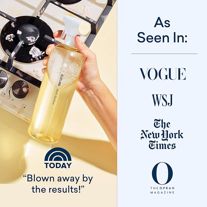 BLUELAND Multi-surface Cleaner, 4-Pack Refill, Fresh Lemon Scent, All-Purpose, Eco-Friendly Cleaning Supplies, 4 x 24 Fl oz