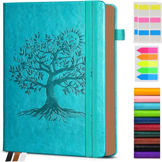 Vintage Leather Journal - 300 Page Lined Journal Notebook with Numbered Pages,A5 Notebook for Women Men,Travel Diary,Daily Journal for Writing, Note Taking, School & Work (5.8" x 8.3")