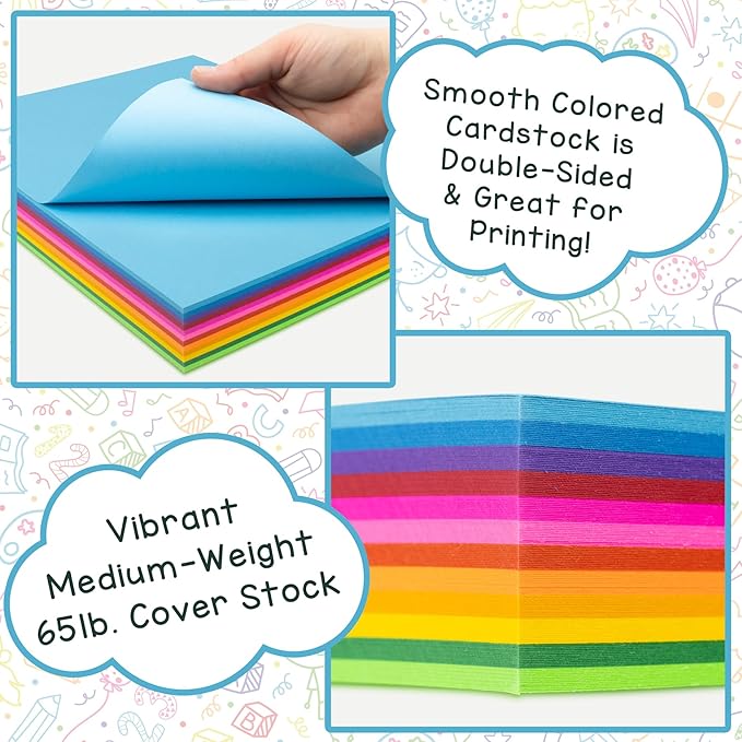 Hygloss Fuchsia Bright Colored Cardstock - 11x17-Inch, 50 Sheets, 65 lb/ 176 gsm, Fade-Resistant, Acid-Free Color Card Stock Paper