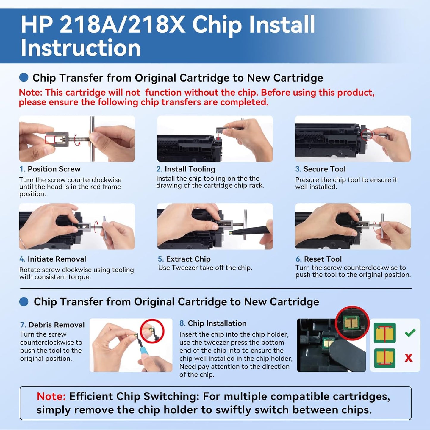 MYTONER Compatible Toner Cartridges (NO CHIP) Replacement for HP 218X 218A W2180X W2180A Black Toner for Color MFP 3301fdw 3301cdw 3301sdw Pro 3201dw Printer High Yield Ink, 2Black