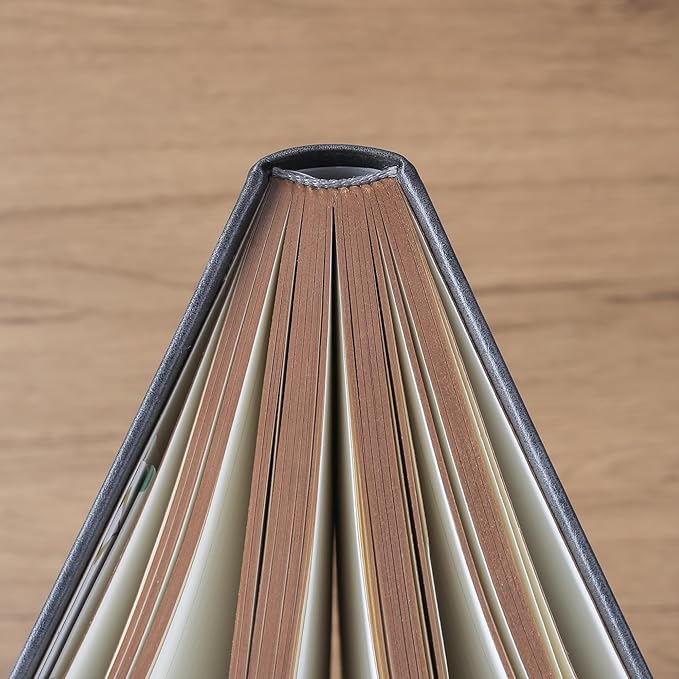Thick Lined Journal Notebook with Pen, 360 Pages 100gsm Paper, Brown Sprayed Edge, Journal for Writing B5 Ruled Notebook ,Leather Hardcover,Perfect for Work, Office or School, 7.8'' x 10'' Dark Grey