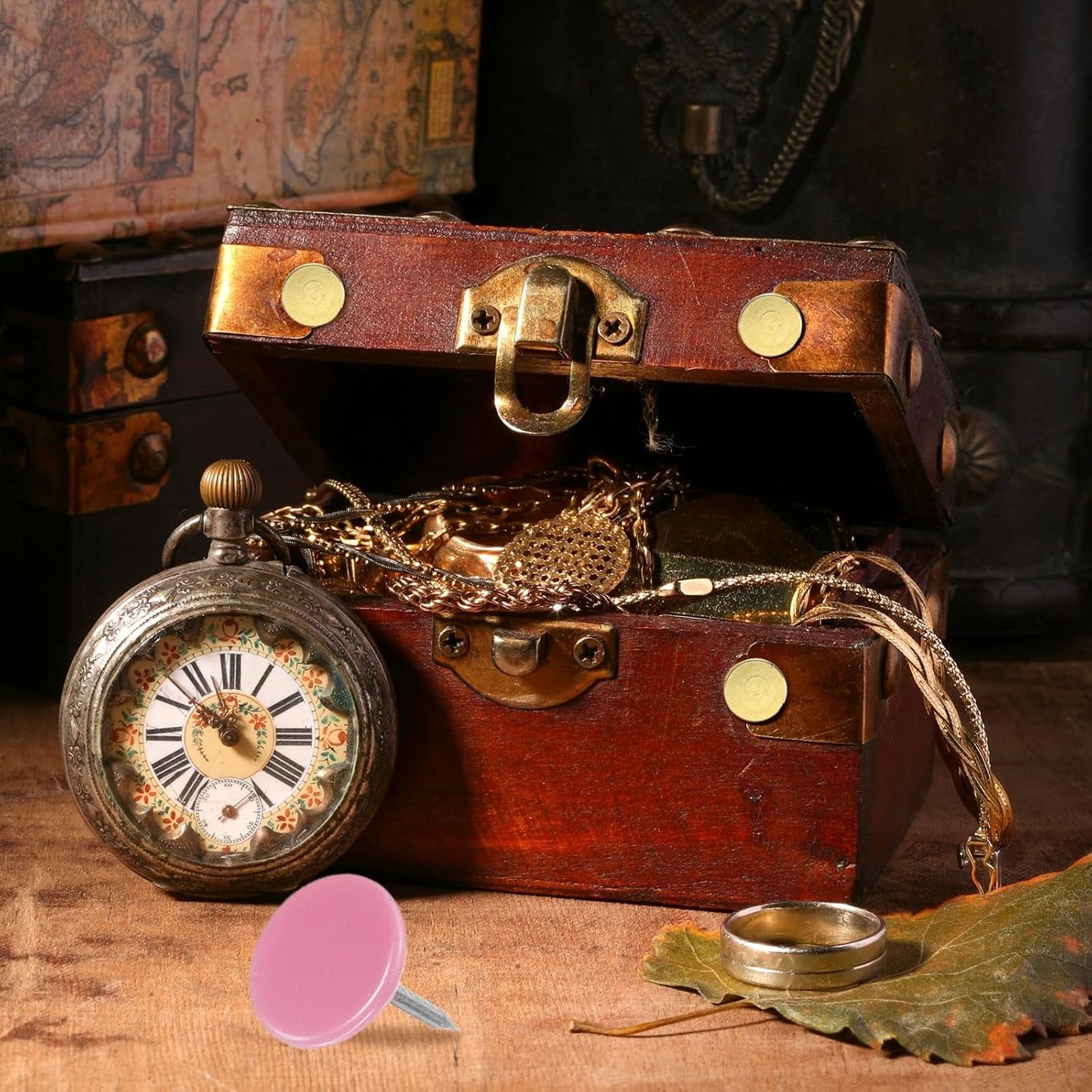 uxcell 150Pcs Upholstery Tacks, 11mmx13mm Flat Head Thumb Tack Decorative Furniture Nails Push Pins for Furniture Sofa Headboards, Pink