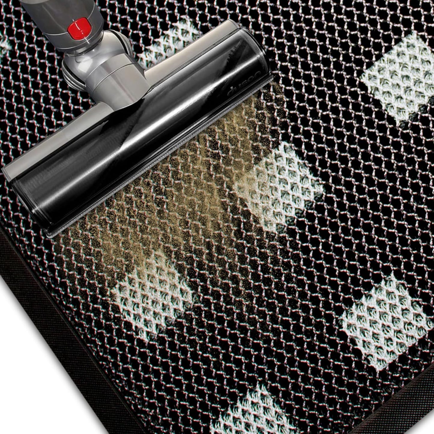 Extra Large Front Door Mat 48"x31" Heavy-Duty Waterproof Runner,Non-Slip Outdoor Rug for Entrance,Rubber Double Doormat Outside for All Weather,Black and White