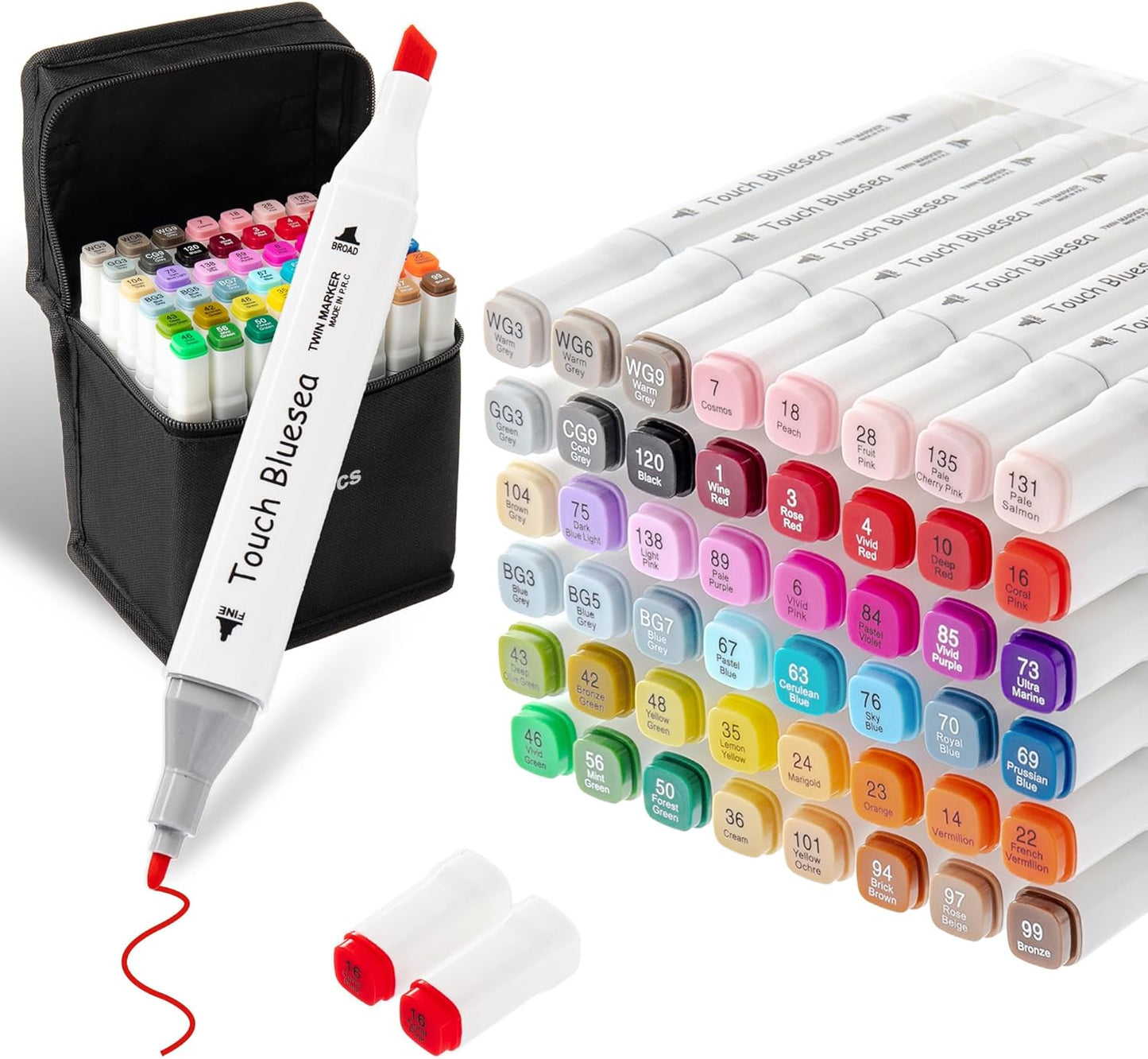 Y YOMA 48 Color Alcohol Markers Dual Tip Art Drawing Coloring Marker Permanent Sketch School Supplies Aesthetic Gift for Kids Adults Comic Anime Manga Illustration